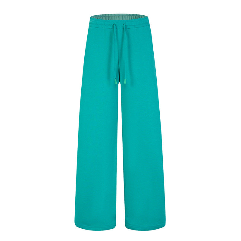 Damen Weite Lounge-Jogginghose mit hohem Bund und Kordelzug Drune