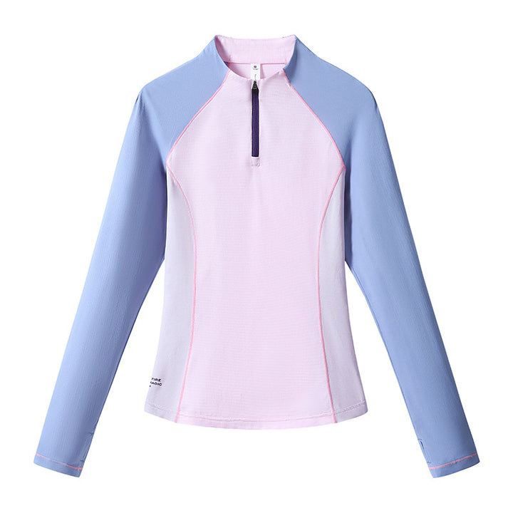 Damen Langärmeliges Funktions-Halbzipshirt mit Raglanärmeln und UV-Schutz Drune