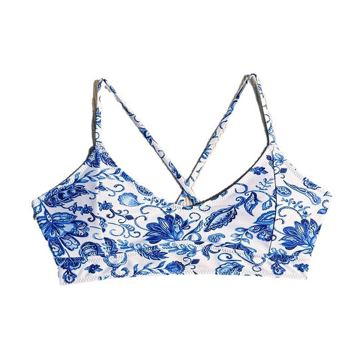 Damen sportliches Bikinioberteil mit verspieltem Blumendesign Drune