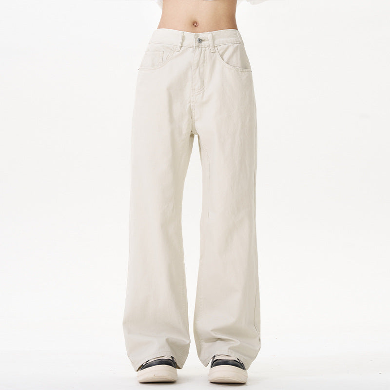 Unisex Weit geschnittene Chinohose mit tiefem Schritt und lässigem Bund Drune