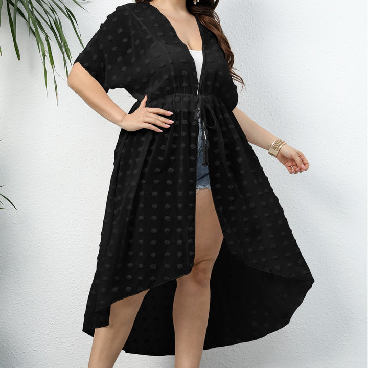 Damen Eleganter Strandüberwurf mit transparenter Struktur Drune
