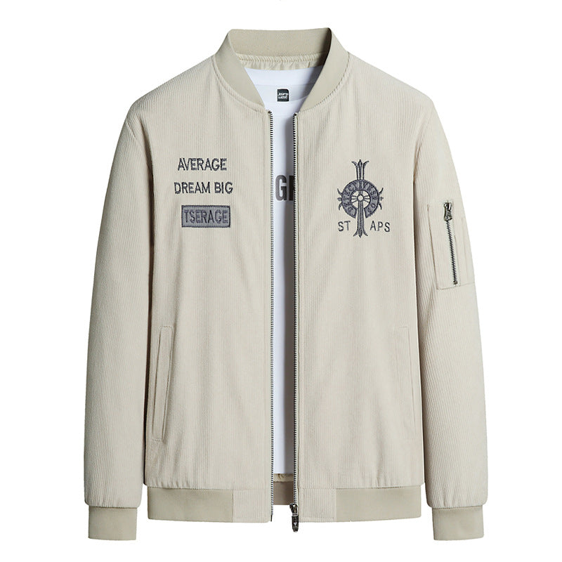 Herren Modische Bomberjacke mit Stickerei Drune