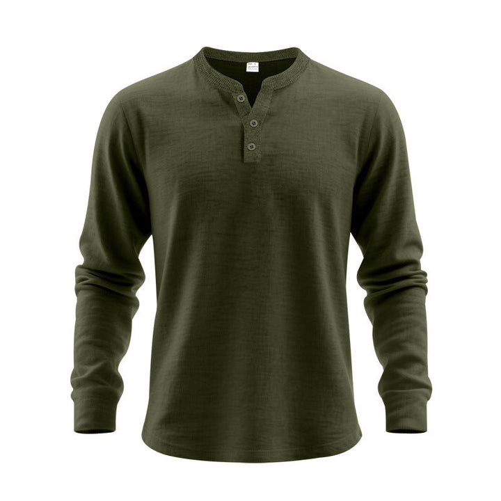 Herren Langarmshirt mit Knopfleiste Drune