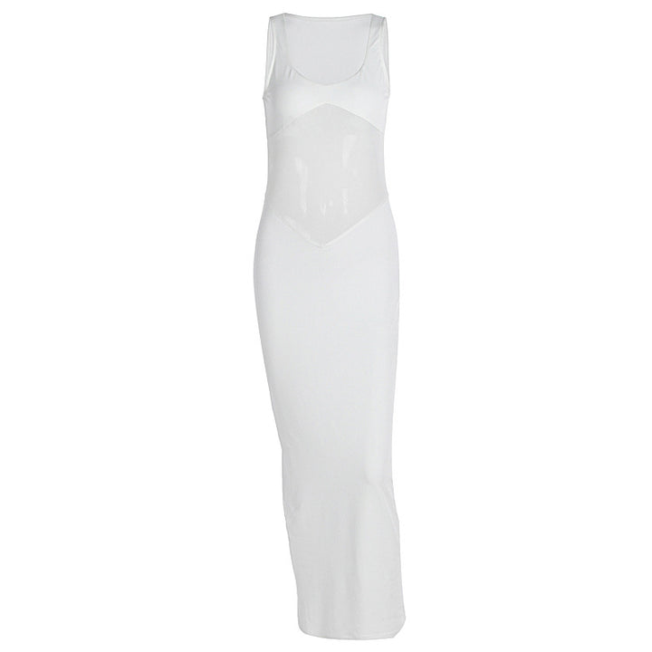Damen Elegantes Maxikleid mit transparenten Einsätzen und figurbetontem Schnitt Drune