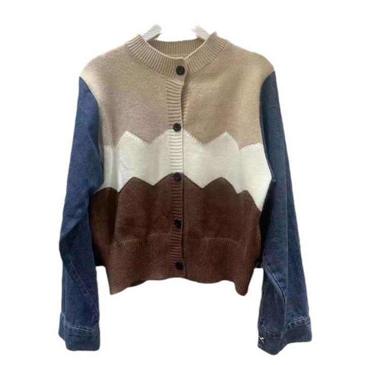 Damen Trendige Strickjacke mit modernen Farbakzenten Drune