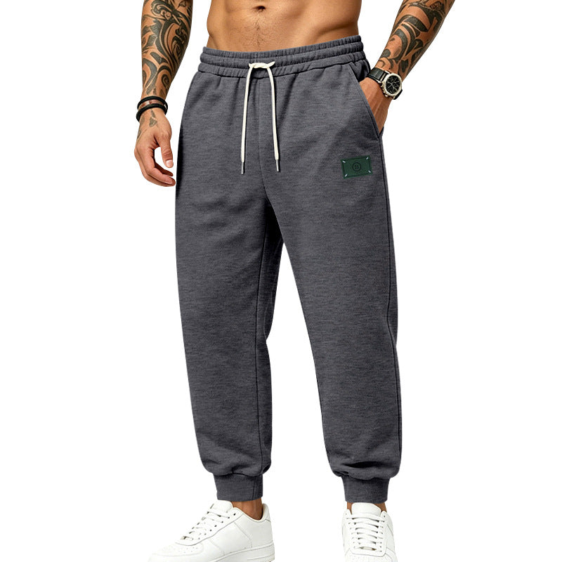 Herren Relax-Fit Jogginghose mit angerauter Innenseite, elastischem Bund und Kordelzug Drune