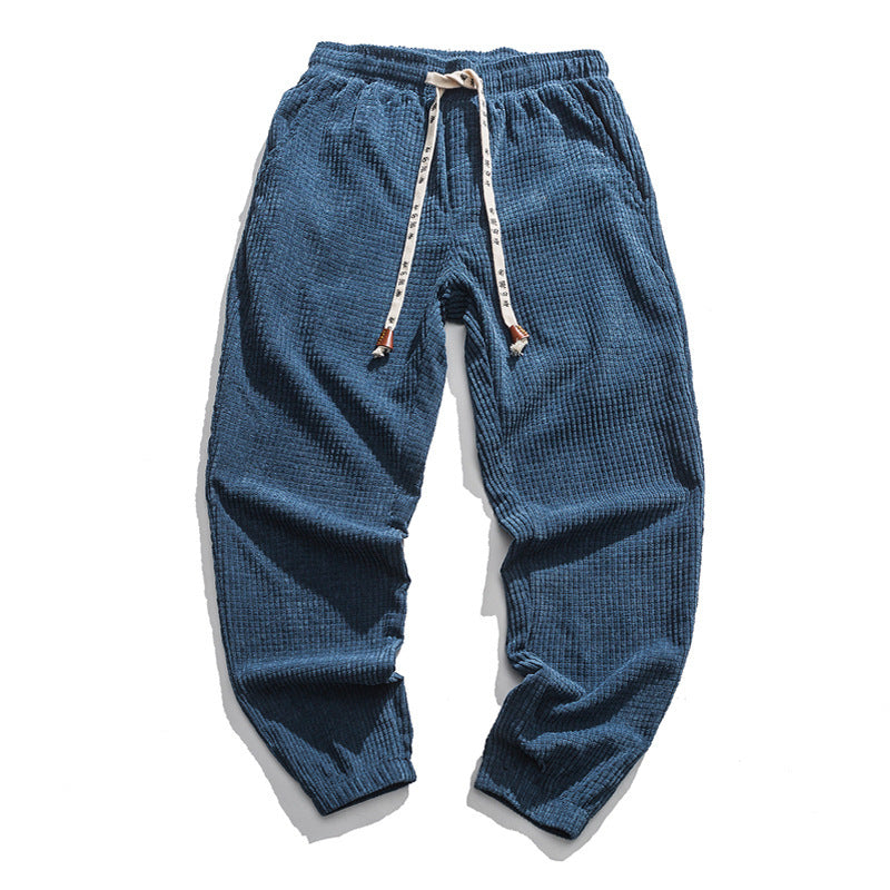 Herren Cordhose im Jogger‑Stil aus Cordvelours mit elastischem Bund und gerippten Beinabschlüssen Drune