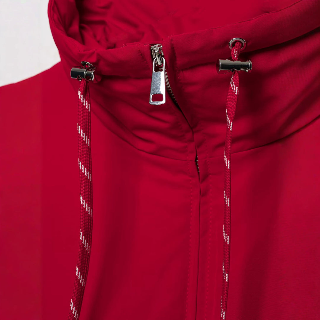 Damen Kurzer Blouson mit hohem Stehkragen, Kordelzug und elastischem Saum Drune