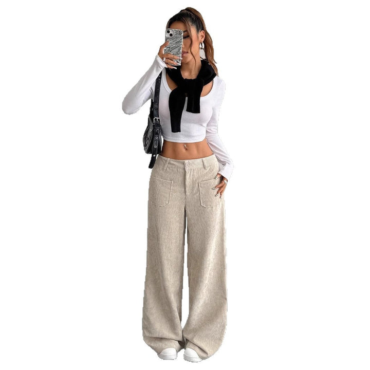 Damen Weite Cordhose Drune