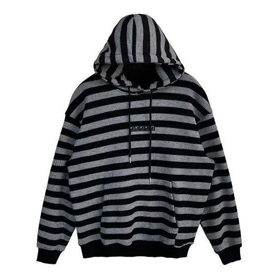 Herren Modischer Hoodie mit Streifenmuster Drune