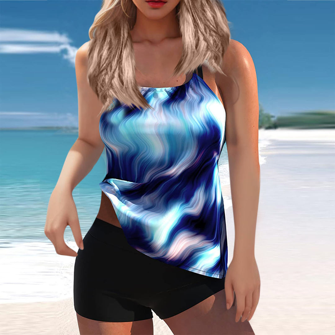 Damen Tankini-Set mit floralem Design und bequemem Hosen Drune