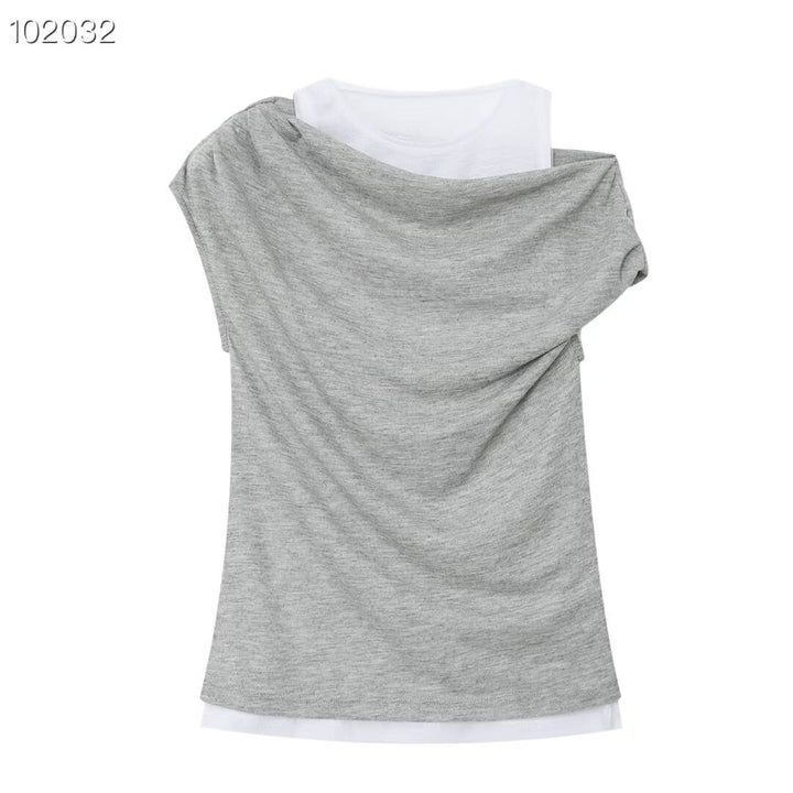 Damen lässiges Sweatshirt mit innovativem Oversize-Schnitt und trendigen Drapierungen Drune