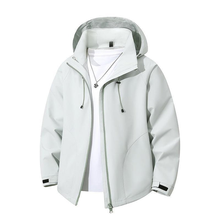 Herren Leichte Softshell-Kapuzenjacke mit verstellbarer Kapuze und wind- sowie wasserabweisender Membran Drune