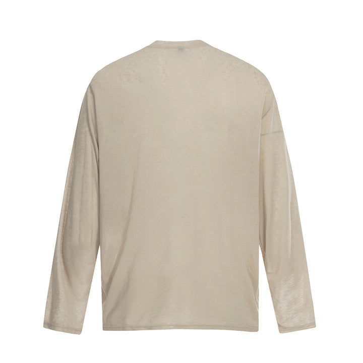 Unisex Langärmeliges Baumwollshirt mit Vintage-Print und relaxed Fit Drune