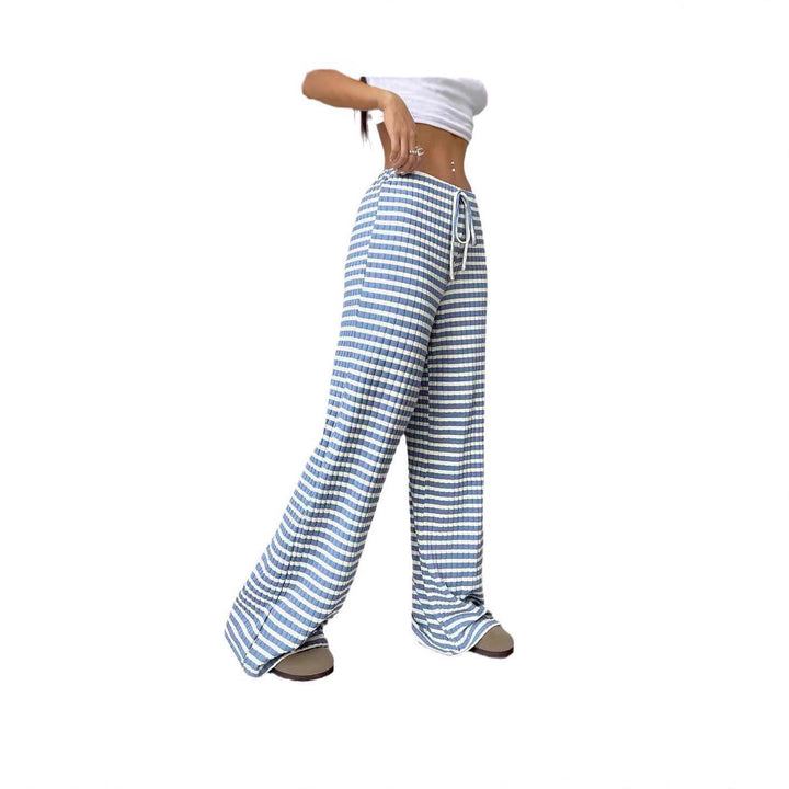 Damen bequeme Relaxhose mit weichem Material und elastischem Bund Drune