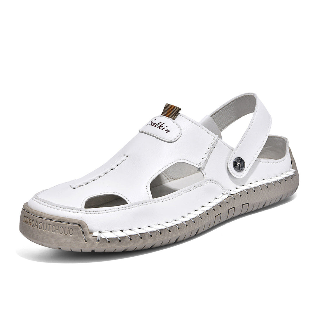 Herren luftige Leder-Sandalen mit verstellbarem Riemen Drune