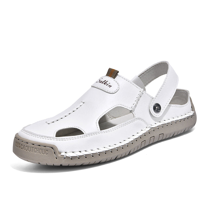 Herren luftige Leder-Sandalen mit verstellbarem Riemen Drune