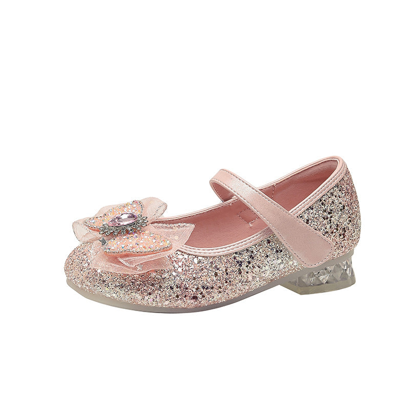 Mädchen Elegante Ballerinas mit Schleifenapplikation und Strass Drune
