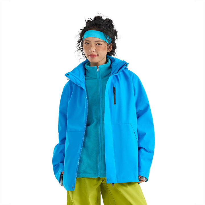 Damen Leichte wasserdichte Parka-Kapuzenjacke mit versiegelten Nähten und Kordelzug Drune