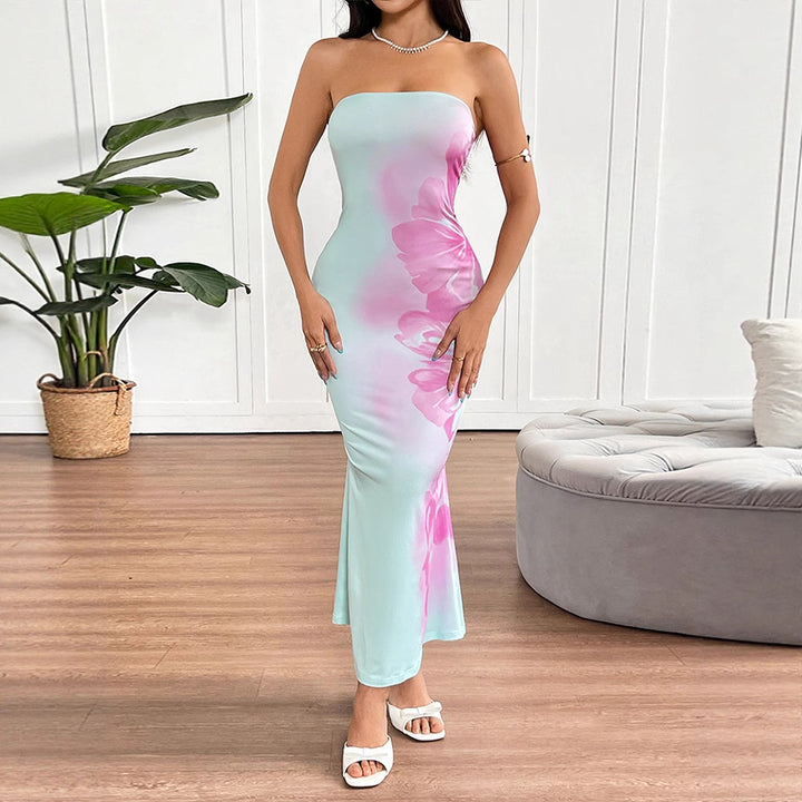 Damen Maxikleid mit floralem Design Drune