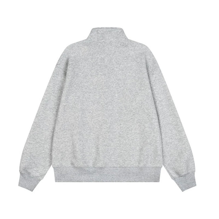 Herren Militärisch inspirierte Sweatjacke mit Stehkragen und Zierknopfleisten Drune
