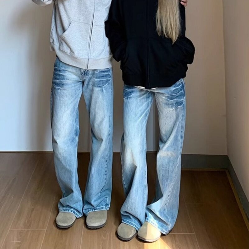 Damen Lässige Weitgeschnittene Jeans Drune
