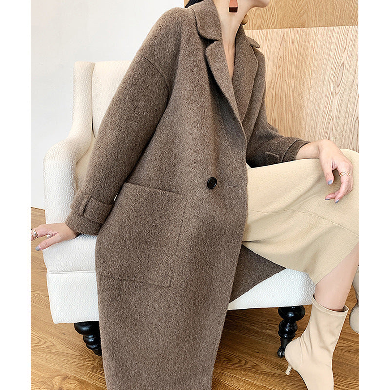 Damen Eleganter und bequemer Wollmantel Drune