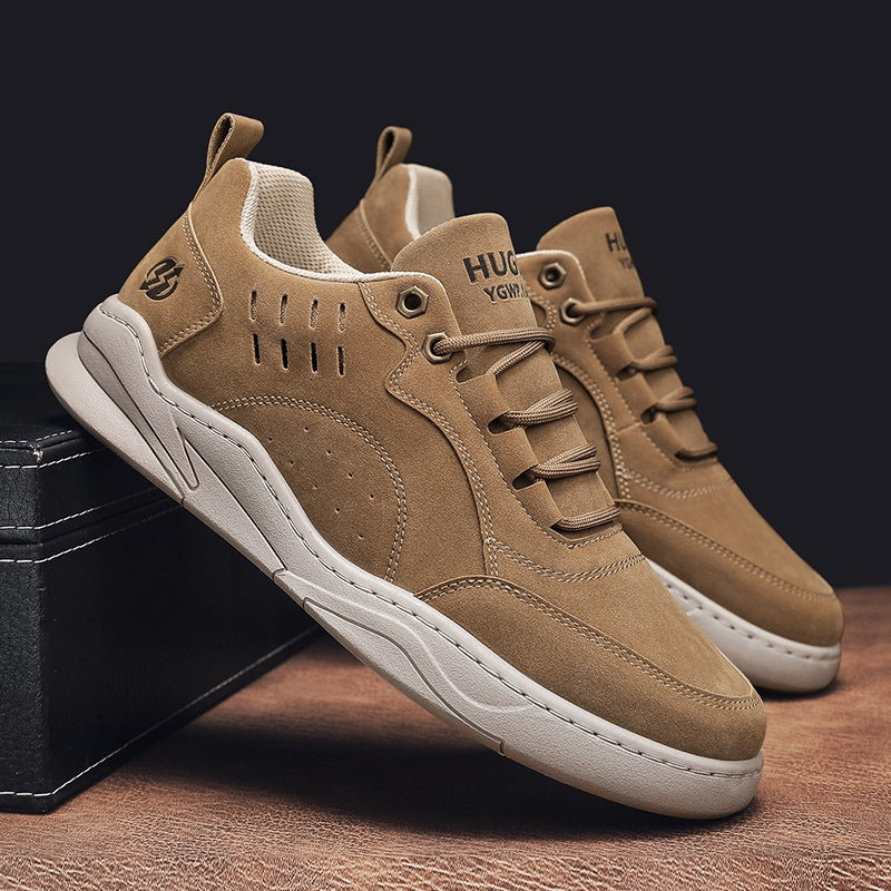 Herren urbane Retro-Cupsohlen-Sneaker aus Mikrofaser-Wildleder mit belüftetem Schaft Drune