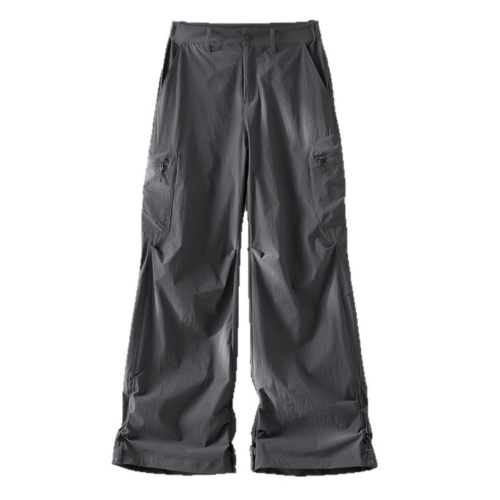 Damen Technische Weite Cargo-Hose mit verstellbarem Saum und Mehrfachtaschen Drune