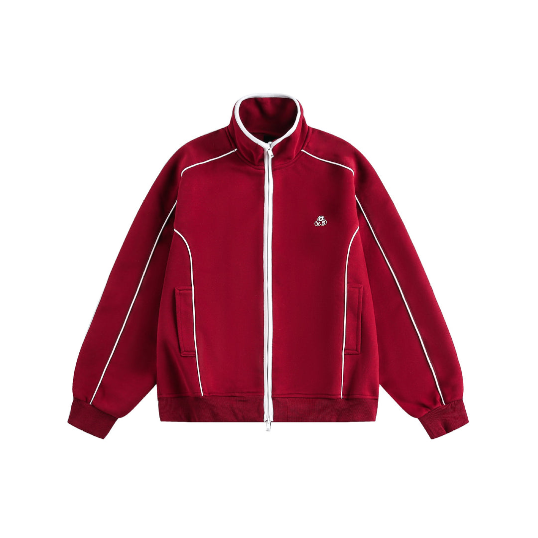 Damen Oversize-Sweatjacke mit Stehkragen und Zwei-Wege-Reißverschluss Drune