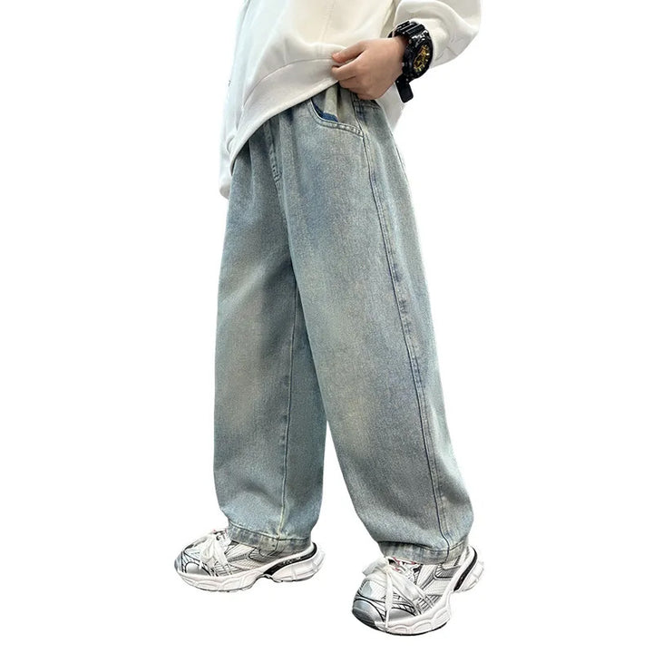 Unisex lässige weite Denim-Hose mit einzigartiger Grafik Drune
