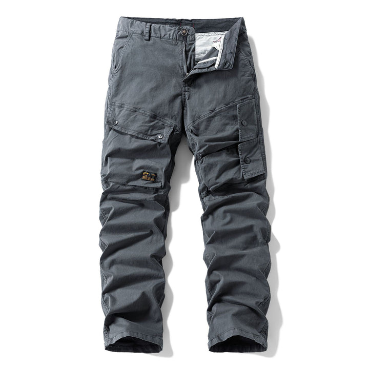 Herren Robuste Canvas-Cargo-Hose mit elastischem Bund, Kniepaneelen und Klappfächern Drune