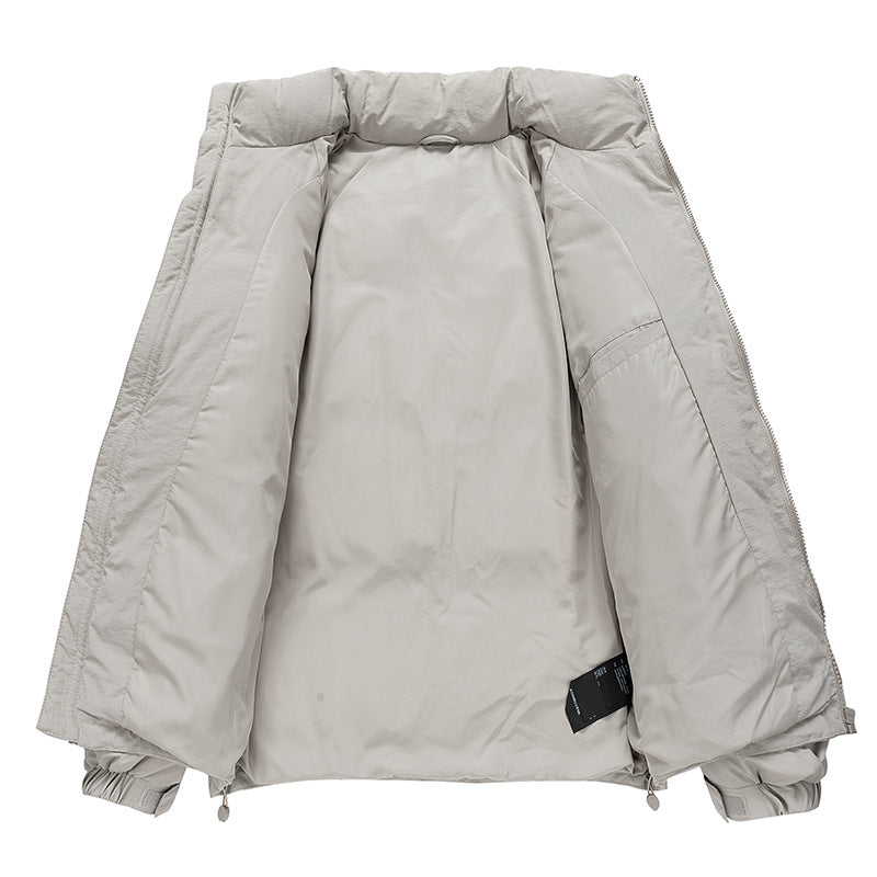 Herren Stepp-Daunen-Winterjacke mit hohem Stehkragen und verstellbarem Saum Drune