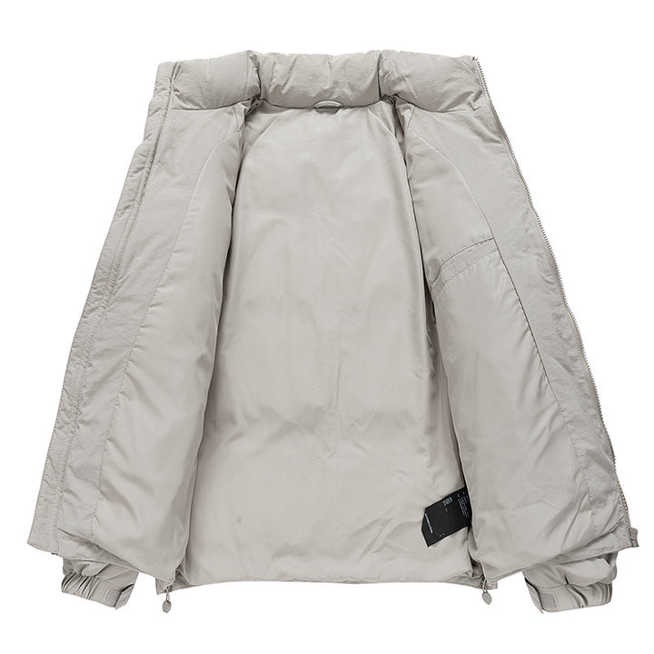 Herren Stepp-Daunen-Winterjacke mit hohem Stehkragen und verstellbarem Saum Drune