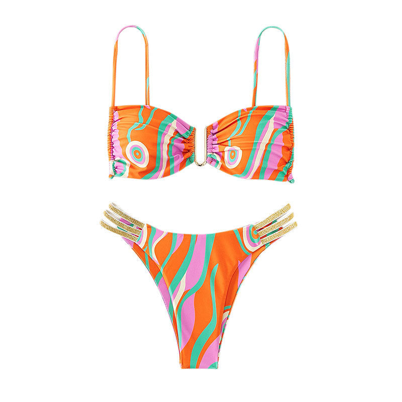 Damen Triangel-Bikini mit raffinierter Rüschendetail und eleganten Akzenten Drune
