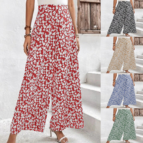 Damen Blumenmuster Palazzohose Drune