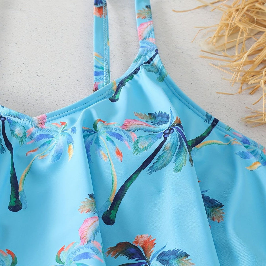 Damen Rüschen-Bikini-Top mit Shorts Drune