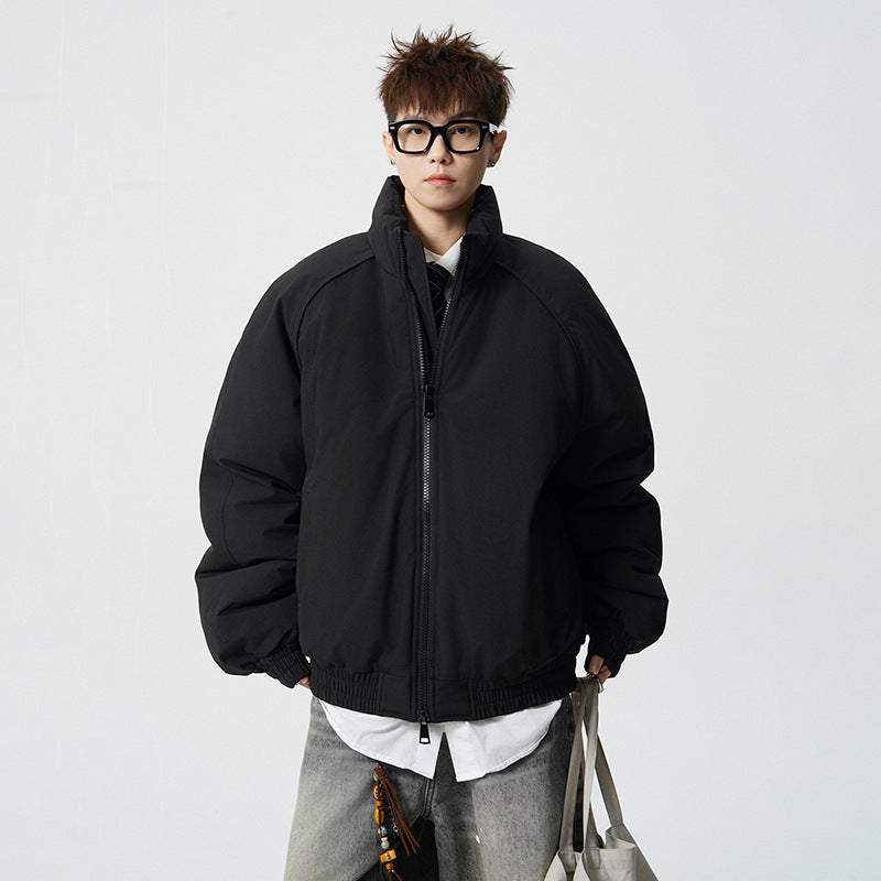 Herren Oversized Windjacke mit Stehkragen und elastischen Bündchen Drune