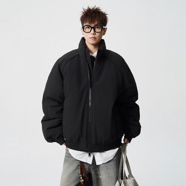Herren Oversized Windjacke mit Stehkragen und elastischen Bündchen Drune
