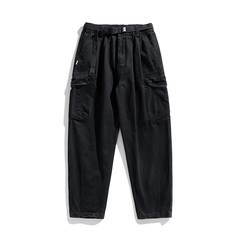 Herren Utility‑Cargo‑Hose im relaxed‑tapered Schnitt mit Elastikbund und großvolumigen Klappentaschen Drune