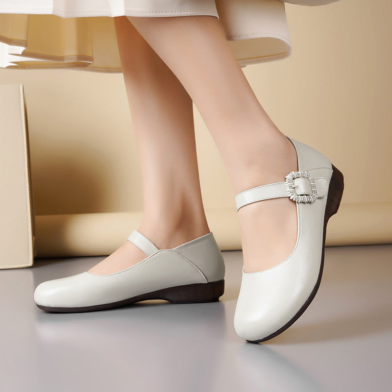 Damen Mary Jane Schuhe mit dekorativer Schnalle und komfortablem Blockabsatz Drune