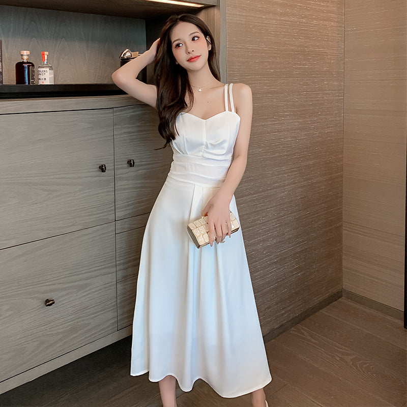 Damen Maxikleid mit schmalen Trägern und klassischem Schnitt Drune