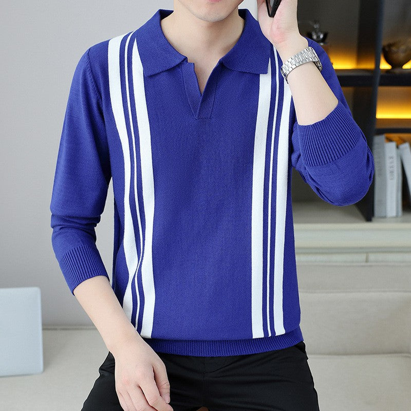 Herren Modisches Polo-Strickpullover Drune