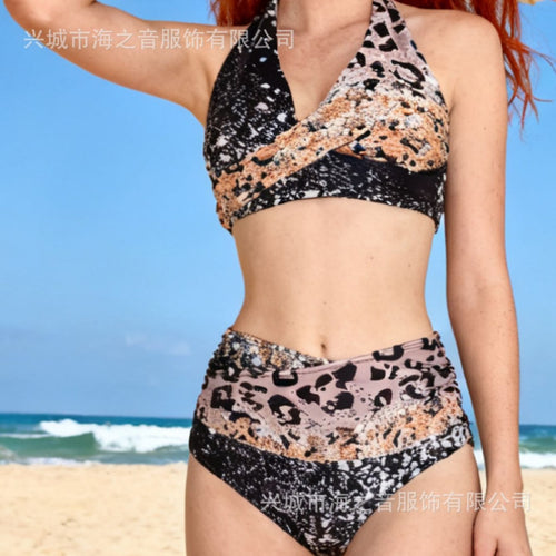 Damen Bikini-Set mit trendigem Animal-Print und modischem Schleifen-Detail Drune