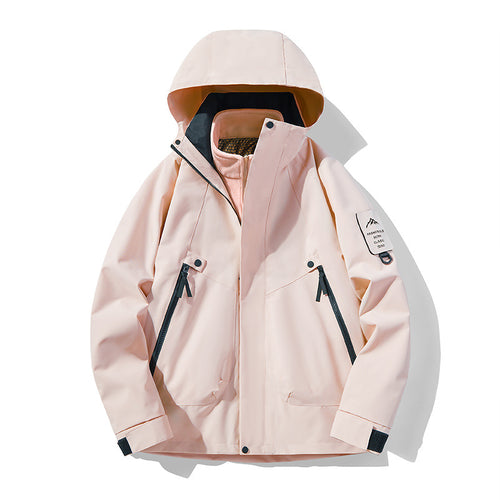 Unisex Wasserdichte, atmungsaktive Hardshell-Outdoorjacke mit Kapuze Drune