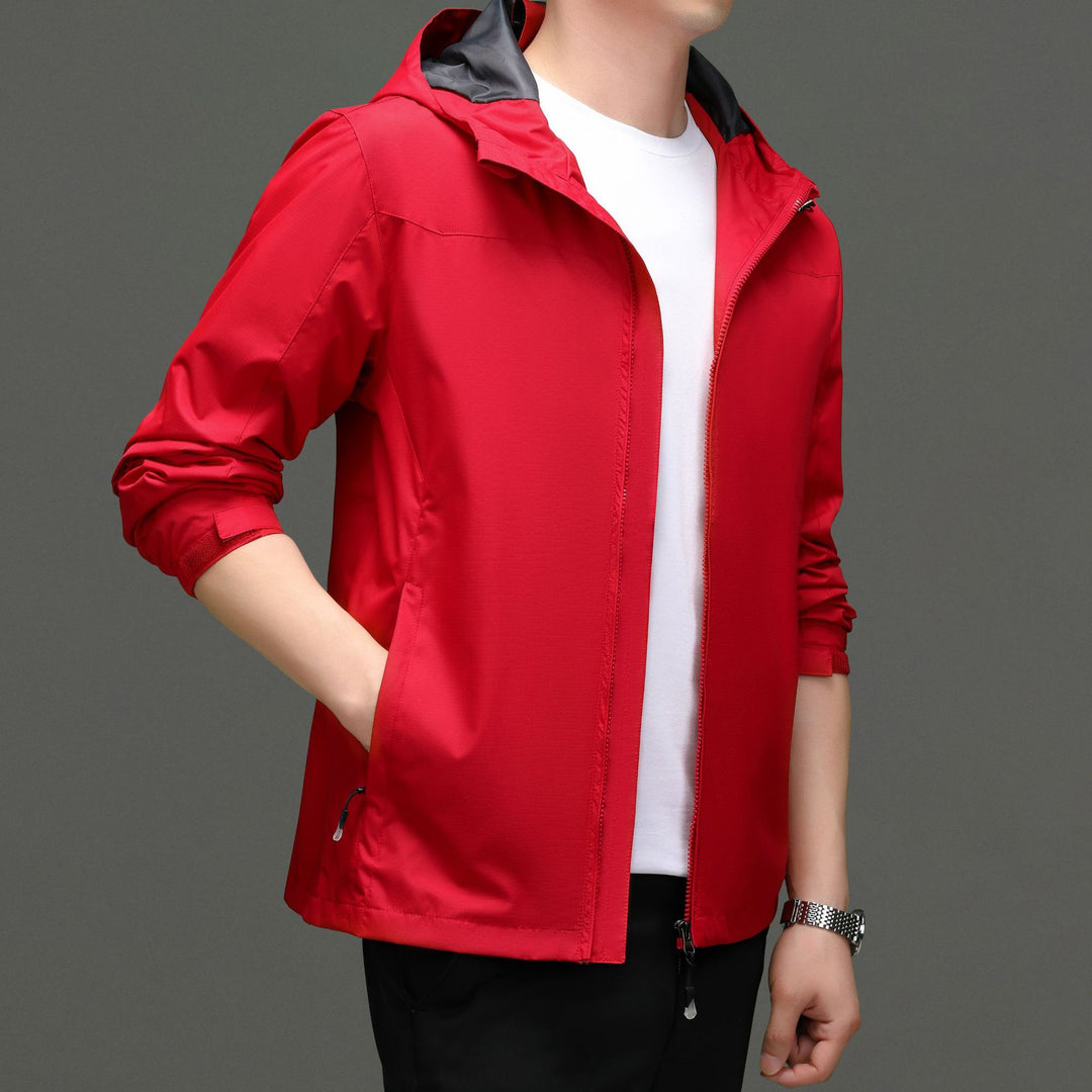 Herren Funktionsjacke mit elastischem Stehkragen und atmungsaktiven Eigenschaften Drune