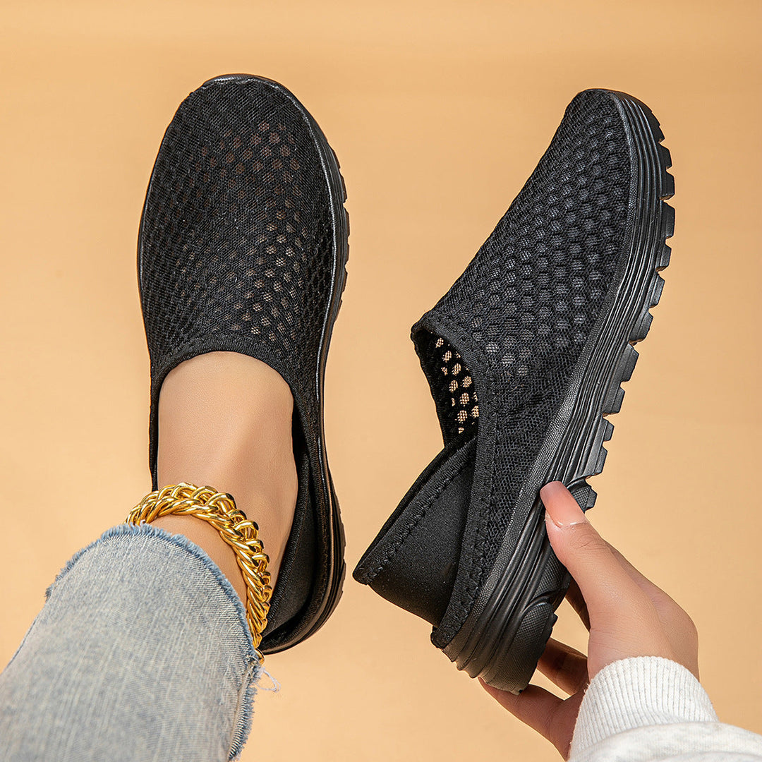 Damen Atmungsaktive Slip-On Freizeitschuhe Drune