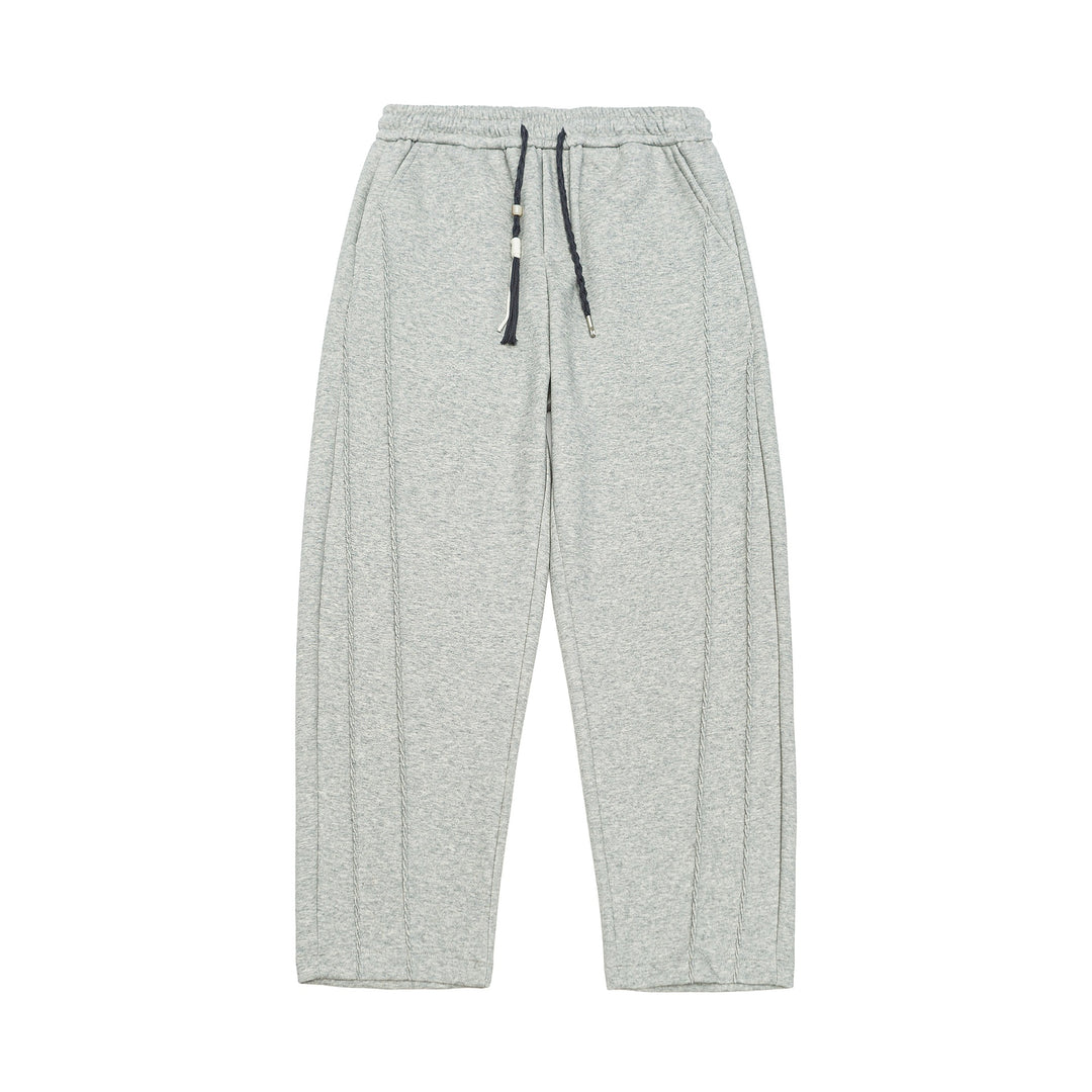 Damen Weite Cropped-Sweathose mit Elastikbund und aufgesetzter Gesäßtasche Drune