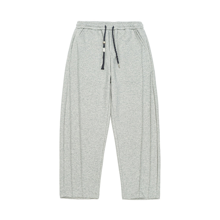 Damen Weite Cropped-Sweathose mit Elastikbund und aufgesetzter Gesäßtasche Drune