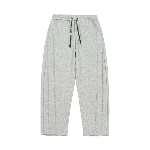 Damen Weite Cropped-Sweathose mit Elastikbund und aufgesetzter Gesäßtasche Drune